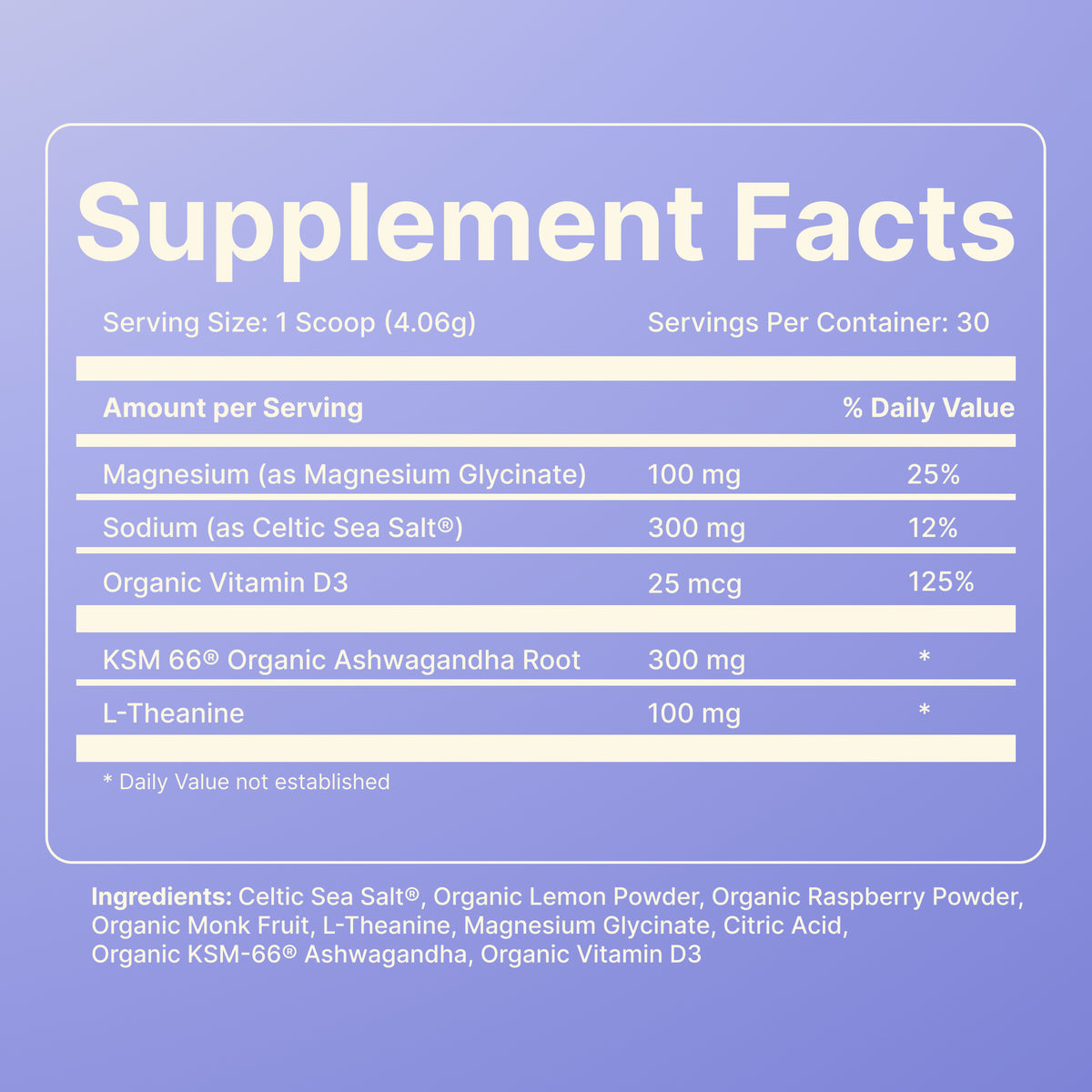 Calmaura Organic Magnesium Glycinate & Ashwagandha Drink Mix – Raspberry Lemonade, 30 Servings